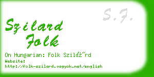 szilard folk business card